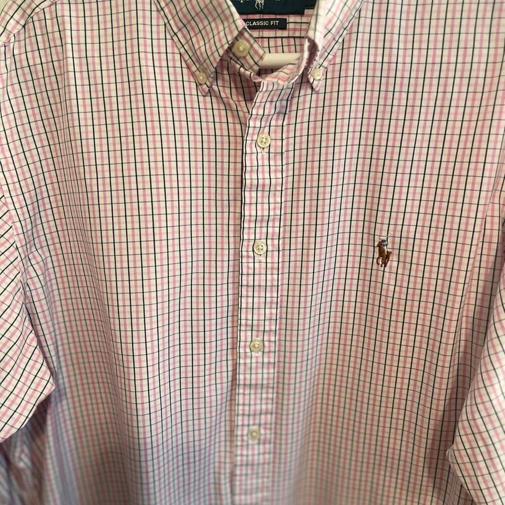 Ralph Lauren Pink Polo Shirt Classic Design